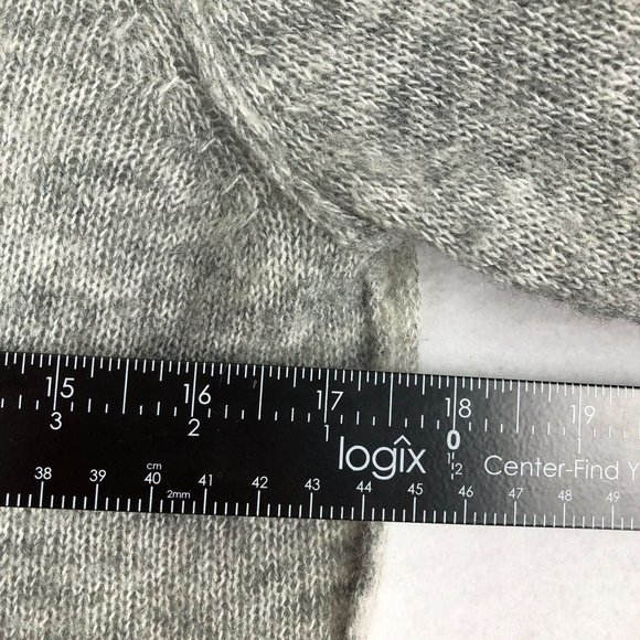 Coldwater Creek Women's Size Medium Grey Wool Blend Cowl Neck Knit Sweater - Picture 4 of 9